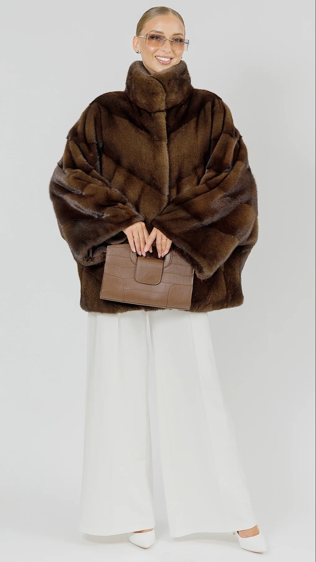 Куртка из меха норки Орех